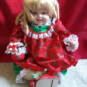 Design Debut Porcelain Holiday doll